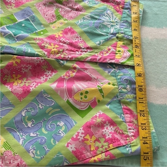 Lilly Pulitzer Vintage White‎ Label Surf N Patch Print Bermuda Shorts - Picture 7 of 10
